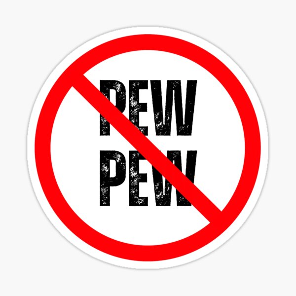 Item preview, Anti-Gun Violence Shirt – PEW PEW No More Statement Tee designed and sold by Wear The Message Tees.