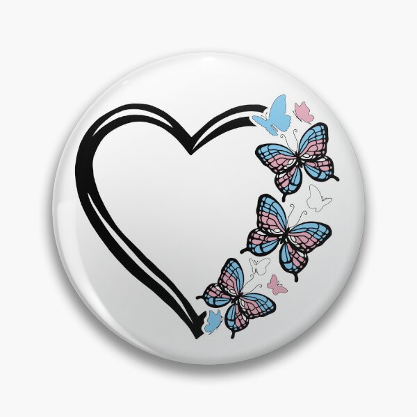 Item preview, Trans Pride Flying Butterfly Heart  designed and sold by QueenS-Gallery.