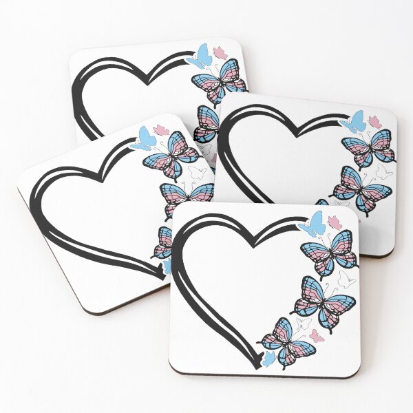 Item preview, Trans Pride Flying Butterfly Heart  designed and sold by QueenS-Gallery.
