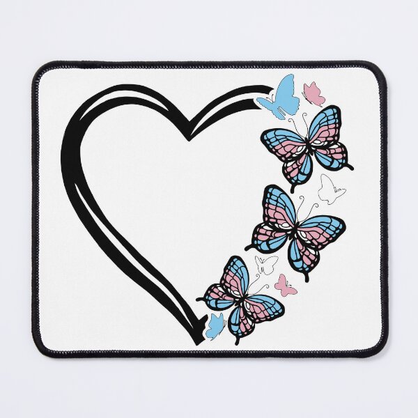 Item preview, Trans Pride Flying Butterfly Heart  designed and sold by QueenS-Gallery.