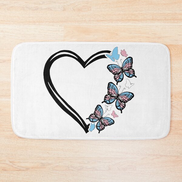 Item preview, Trans Pride Flying Butterfly Heart  designed and sold by QueenS-Gallery.