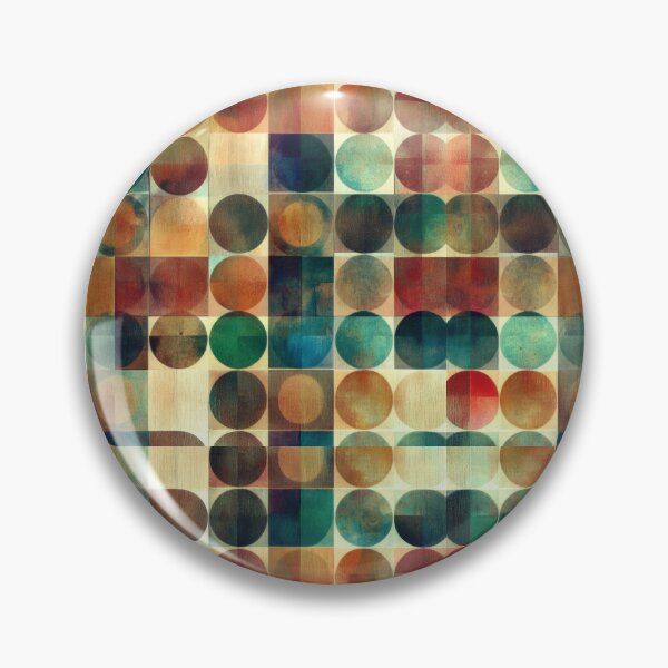 Item preview, Abstract Geometric Retro Pattern – Circles & Squares designed and sold by Kybruno's Creations.