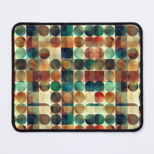 Item preview, Abstract Geometric Retro Pattern – Circles & Squares designed and sold by Kybruno's Creations.