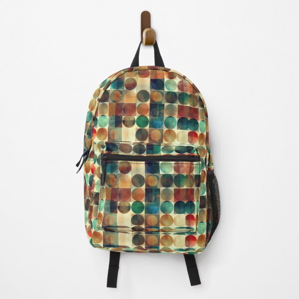 Item preview, Abstract Geometric Retro Pattern – Circles & Squares designed and sold by Kybruno's Creations.