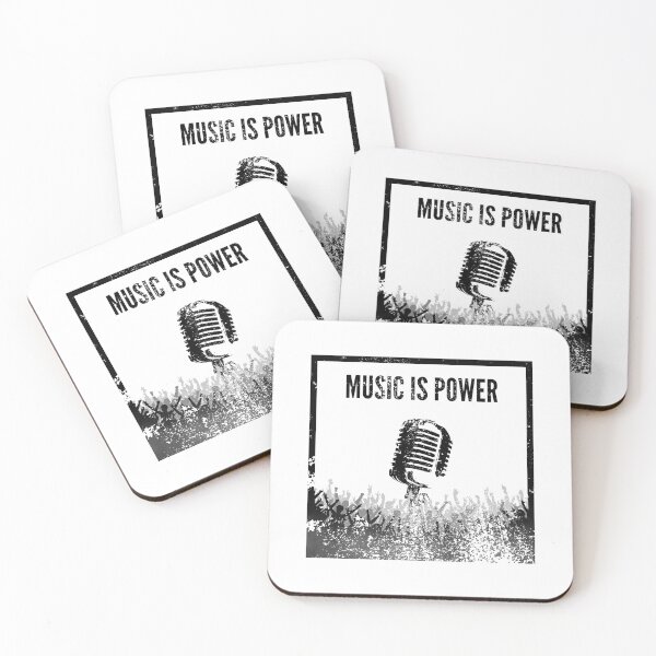 Item preview, Music Is Power Shirt – Microphone Vocalist Tee designed and sold by Wear The Message Tees.