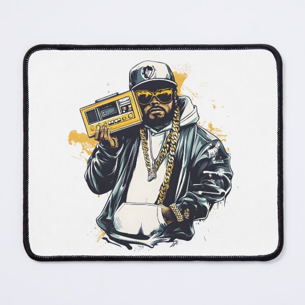 Item preview, Rapper with Boombox – Classic Hip-Hop Vibes designed and sold by Ragil-Studio.
