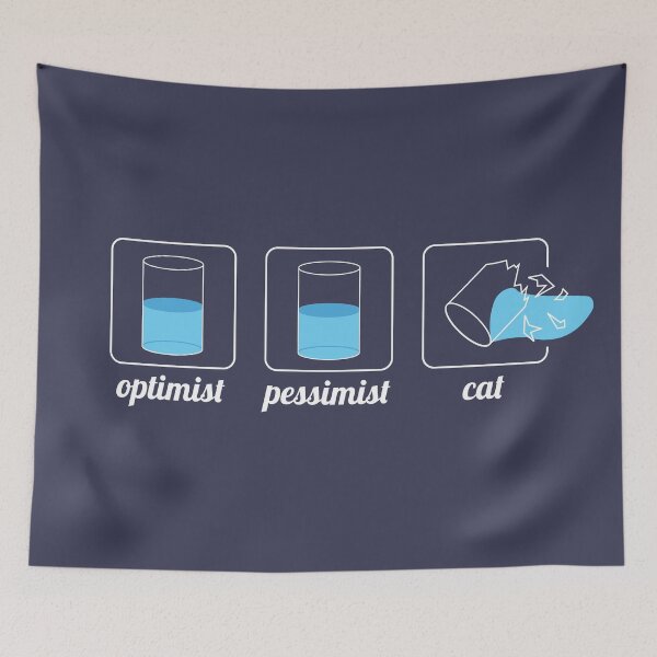 Item preview, optimist... pessimist... CAT! designed and sold by radvas.