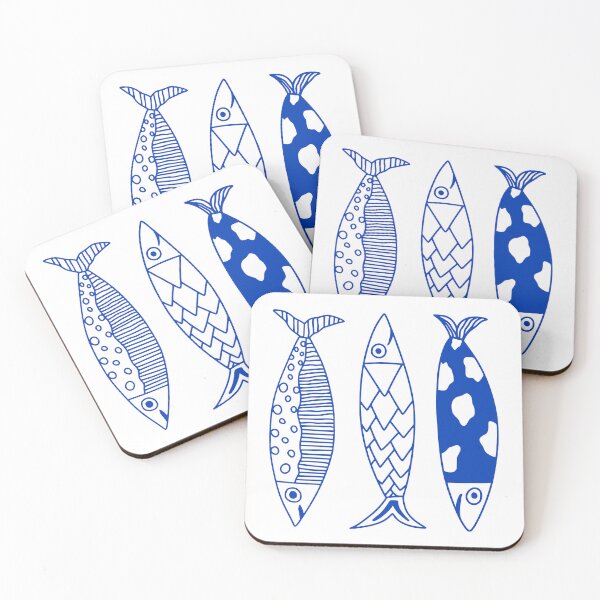Item preview, Blue sardines designed and sold by ElizabethCoelho.