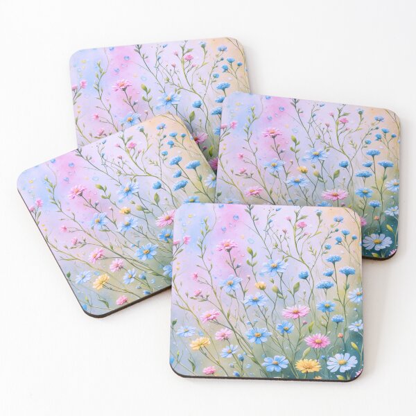 Item preview, Mixed Wildflower Pastel Bouquet Floral Garden Botanical Art  designed and sold by Tetete.