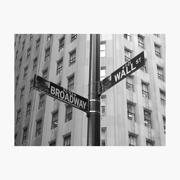 Wall Street and Broadway Photographic Print