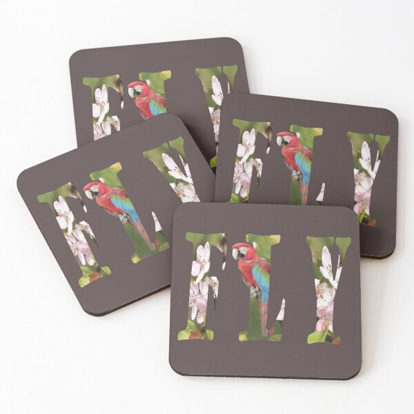 Item preview, Vibrant text-Fly-Parrot-Flowers designed and sold by PVTCreations.