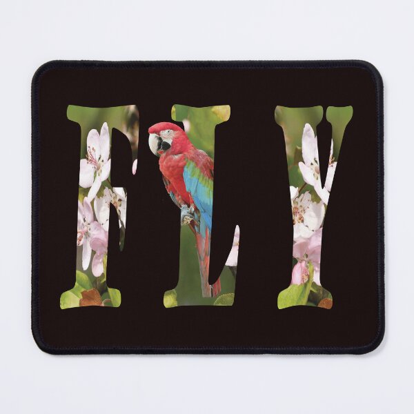 Item preview, Vibrant text-Fly-Parrot-Flowers designed and sold by PVTCreations.