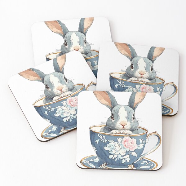 Item preview, Bunny in a Floral Teacup designed and sold by Anarodic.