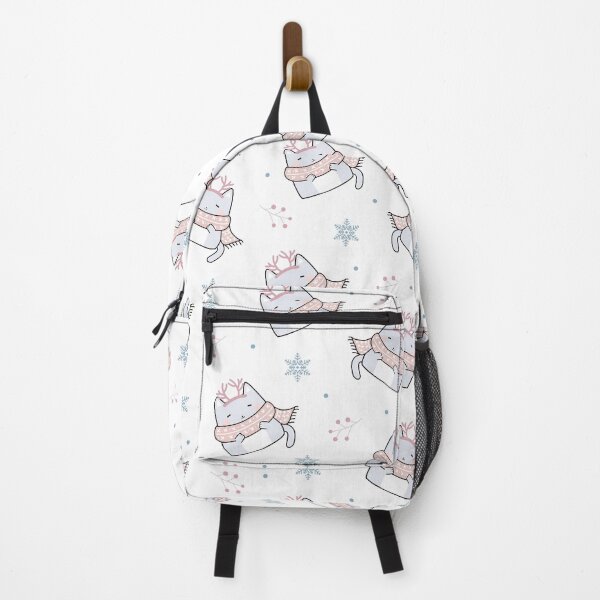 Item preview, Winter Seamless Kawaii Cute Cats Cartoon Animals designed and sold by vintageretrostyleshop.