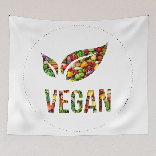 Item preview, vegan circle design with fruits and veggies designed and sold by julieiluj.