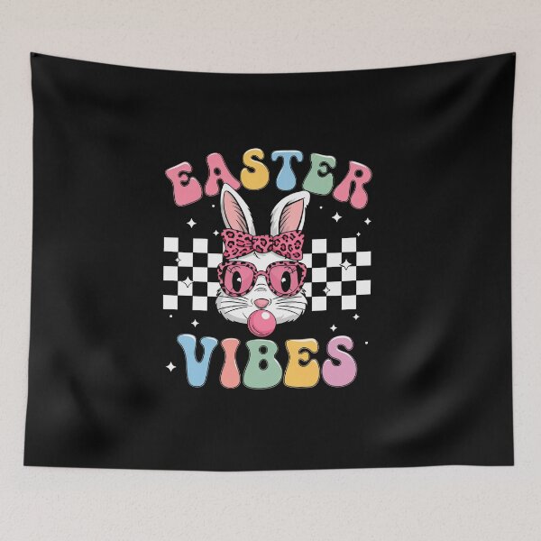 Item preview, Retro Groovy Easter Vibes Bunny Checkered For Womens Girls designed and sold by diyoor.