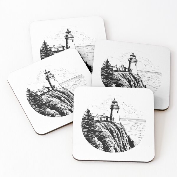 Item preview, Heceta Head Lighthouse Oregon Coast Beacon Point State Park View designed and sold by inkoutninja.