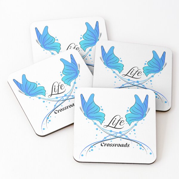 Item preview, Crossroads in Life | Butterfly Fantasy - Elegant Blue Wings Digital Art Print designed and sold by Fanatic Nerd.
