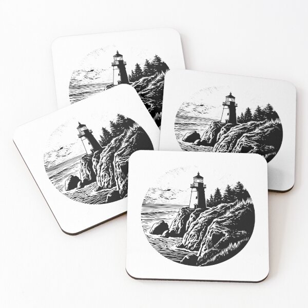 Item preview, Heceta Head Lighthouse Oregon Coast Beacon Point State Park View designed and sold by inkoutninja.