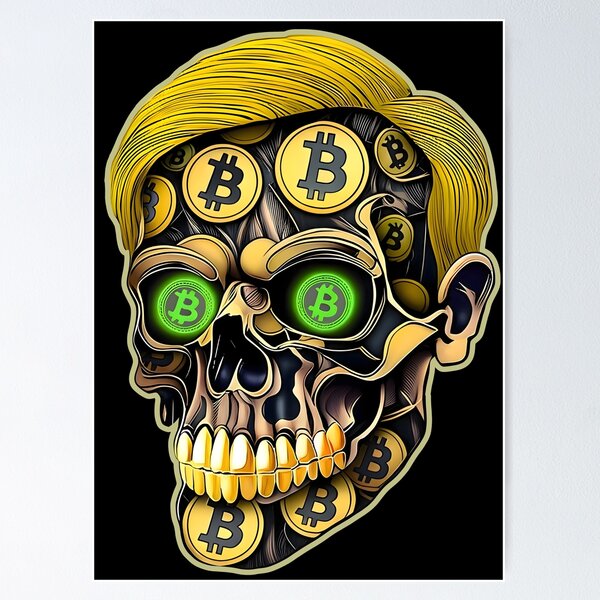 Item preview, "Bitcoin Skull: Bold Crypto Fusion" designed and sold by GuettoUnderClothing.