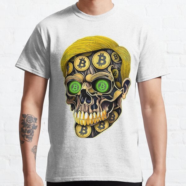 Item preview, "Bitcoin Skull: Bold Crypto Fusion" designed and sold by GuettoUnderClothing.