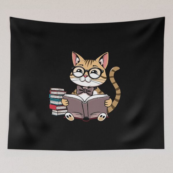 Item preview, Bookish Cat Reading – A Smart and Curious Feline designed and sold by Meow Cat.