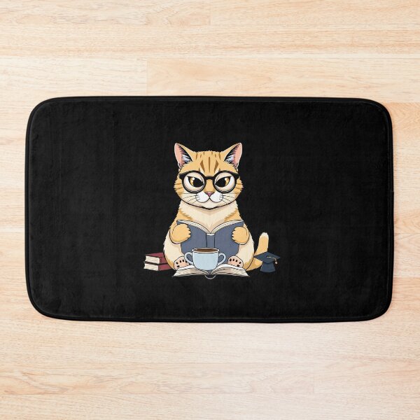 Item preview, Bookish Cat with Glasses – The Intelligent Cat Reader designed and sold by Meow Cat.