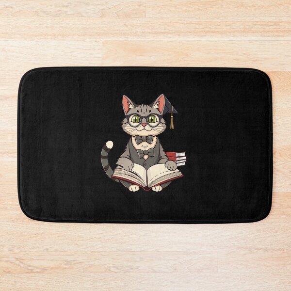 Item preview, Bookish Cat and a Stack of Books – A True Book Lover designed and sold by Meow Cat.