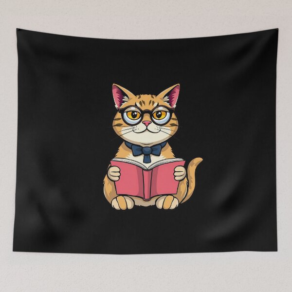 Item preview, Bookish Cat Studying – A Feline Who Loves Books designed and sold by Meow Cat.