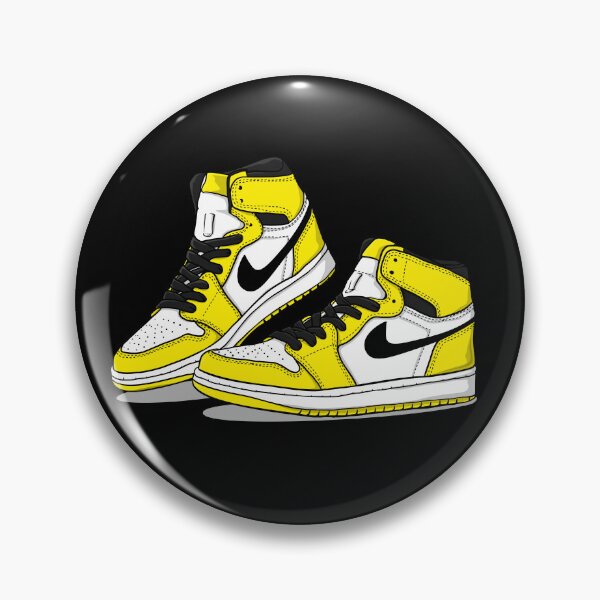 Item preview, Pair of Retro Sneakers Sneakerhead - Retro High Shoe Lover Art (TAXI YELLOW) designed and sold by Zuriel Hargrove.