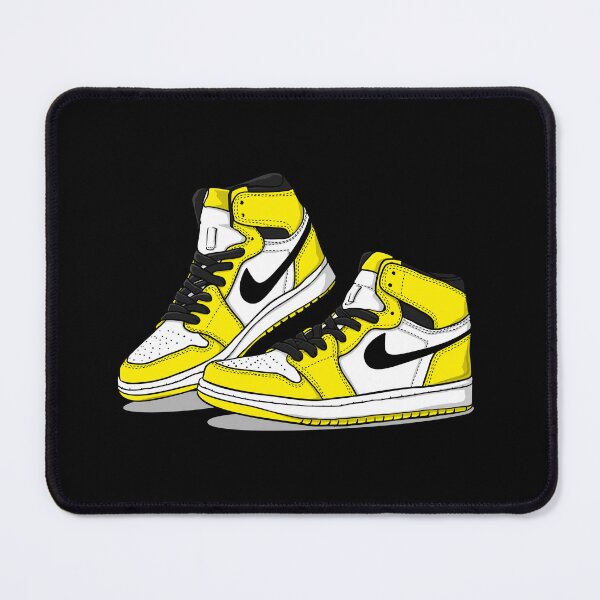Item preview, Pair of Retro Sneakers Sneakerhead - Retro High Shoe Lover Art (TAXI YELLOW) designed and sold by Zuriel Hargrove.