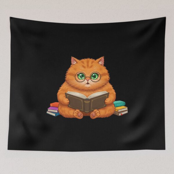 Item preview, Bookish Cat – A Smart and Book Obsessed Feline designed and sold by Meow Cat.