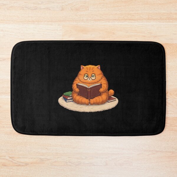 Item preview, Bookish Cat and Open Book – A Curious Literary Explorer designed and sold by Meow Cat.