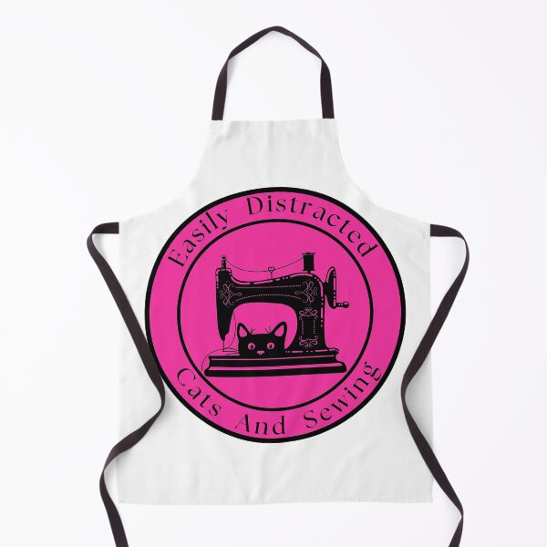 Item preview, Easily Distracted By Cats And Sewing - A Cat Sewing designed and sold by Wiss2Arts.
