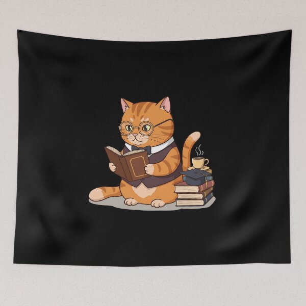 Item preview, Bookish Cat Lost in Fiction – A Dreamer’s Escape designed and sold by Meow Cat.