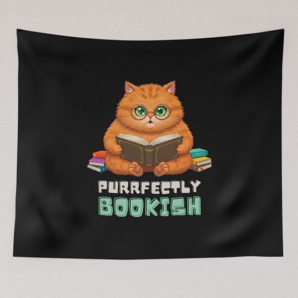 Item preview, Bookish Cat Who Adores Books and Reading designed and sold by Meow Cat.