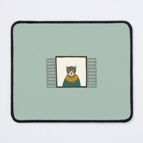 Item preview, A mama bear looking out from the window on teal background designed and sold by aysegulkacar.