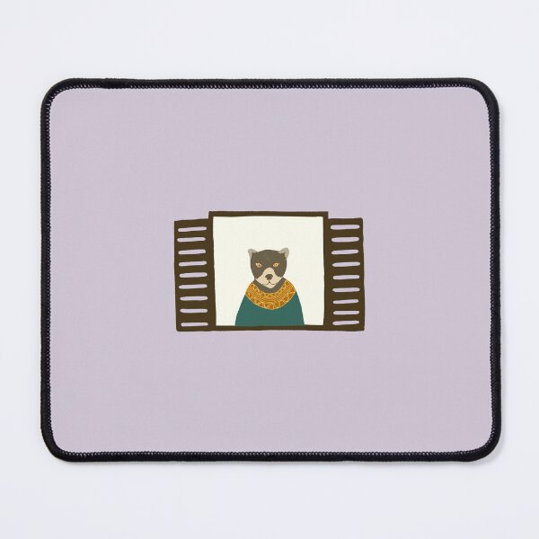 Item preview, A mama bear looking out from the window on lavender background designed and sold by aysegulkacar.