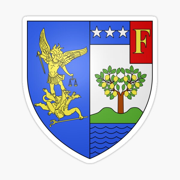 Item preview, Coat of Arms of Menton, France designed and sold by PZAndrews.