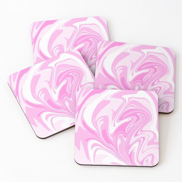 Item preview, Abstract Marbled Swirls in Light Pink, Pink, Dark Pink and White designed and sold by JulzPink.