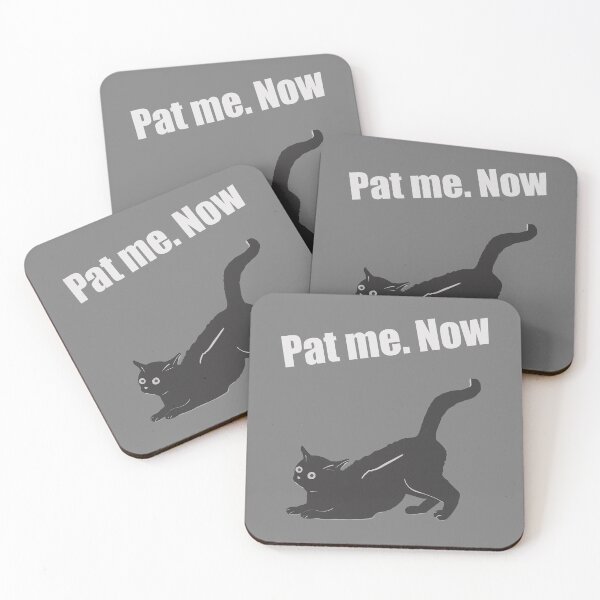 Item preview, Humorous cat art : Pat me.Now Gray version designed and sold by TheGrandLordCat.