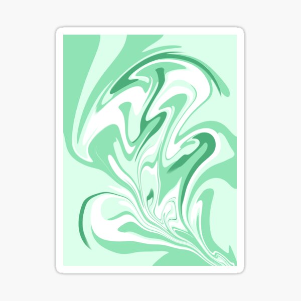 Item preview, Abstract Marbled Swirls in Green, Light Green and White designed and sold by JulzPink.