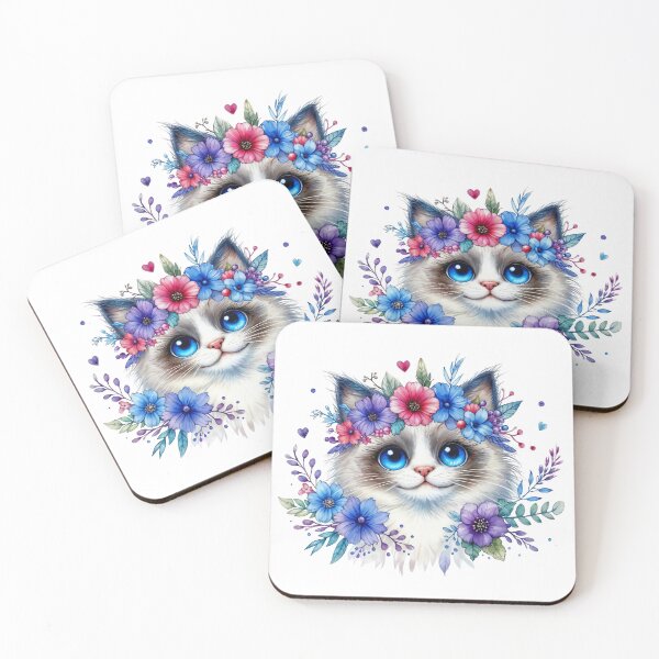 Item preview, Enchanted Garden Siamese Kitty designed and sold by QuirkySpark.