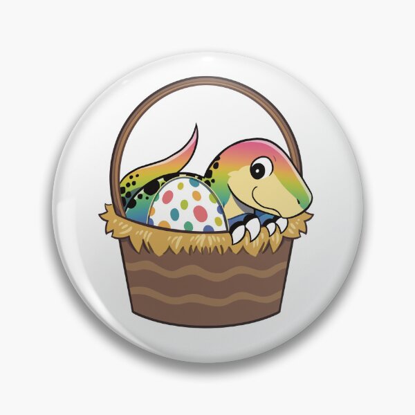 Item preview, Rainbow Dinosaur in Basket designed and sold by DinoDoggie.