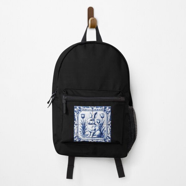 Item preview, Elegant Cobalt Blue Rabbit Ceramic Tile Sticker designed and sold by FestivityFinds.