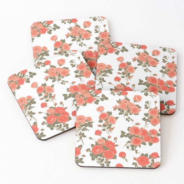 Item preview, Delicate Coral Roses designed and sold by PrintsByFrank.