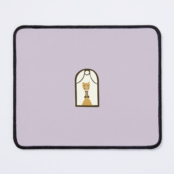 Item preview, Fancy cat looking out from the window on lavender background designed and sold by aysegulkacar.
