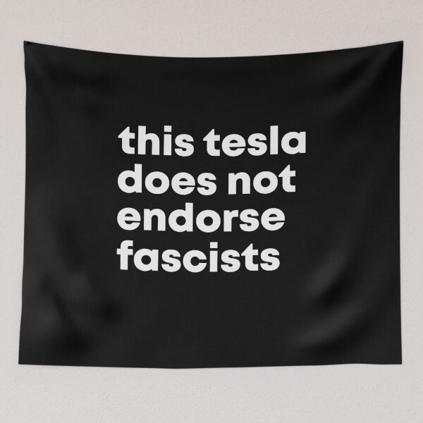 Item preview, This Tesla Does Not Endorse Fascists - Anti Musk designed and sold by PixVib.