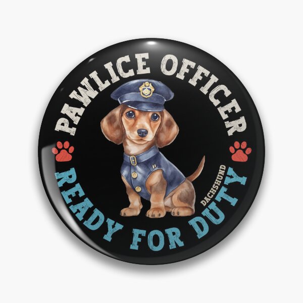 Item preview, Dachshund Pawlice Officer 2025 Wiener Dog In Police Uniform designed and sold by eclecTEEq.