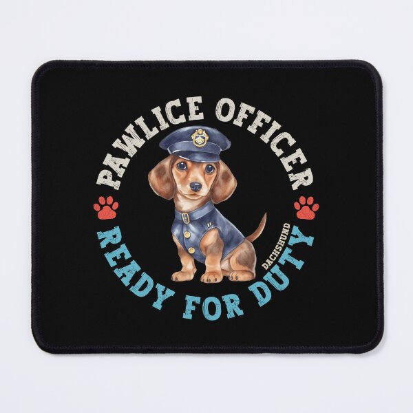 Item preview, Dachshund Pawlice Officer 2025 Wiener Dog In Police Uniform designed and sold by eclecTEEq.
